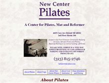 Tablet Screenshot of newcenterpilates.com